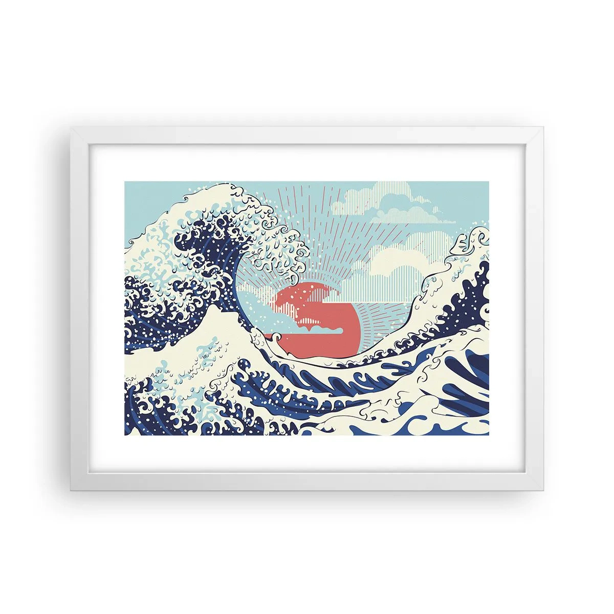 Plakat i hvid ramme - Fra japanske inspirationer - 40x30 cm