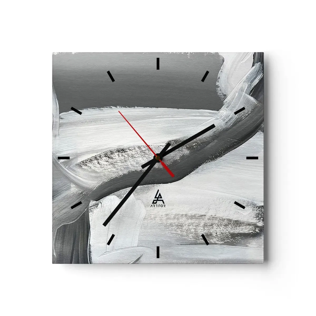 Vægur, Uret - Med beslutsom bevægelse - 40x40 cm
