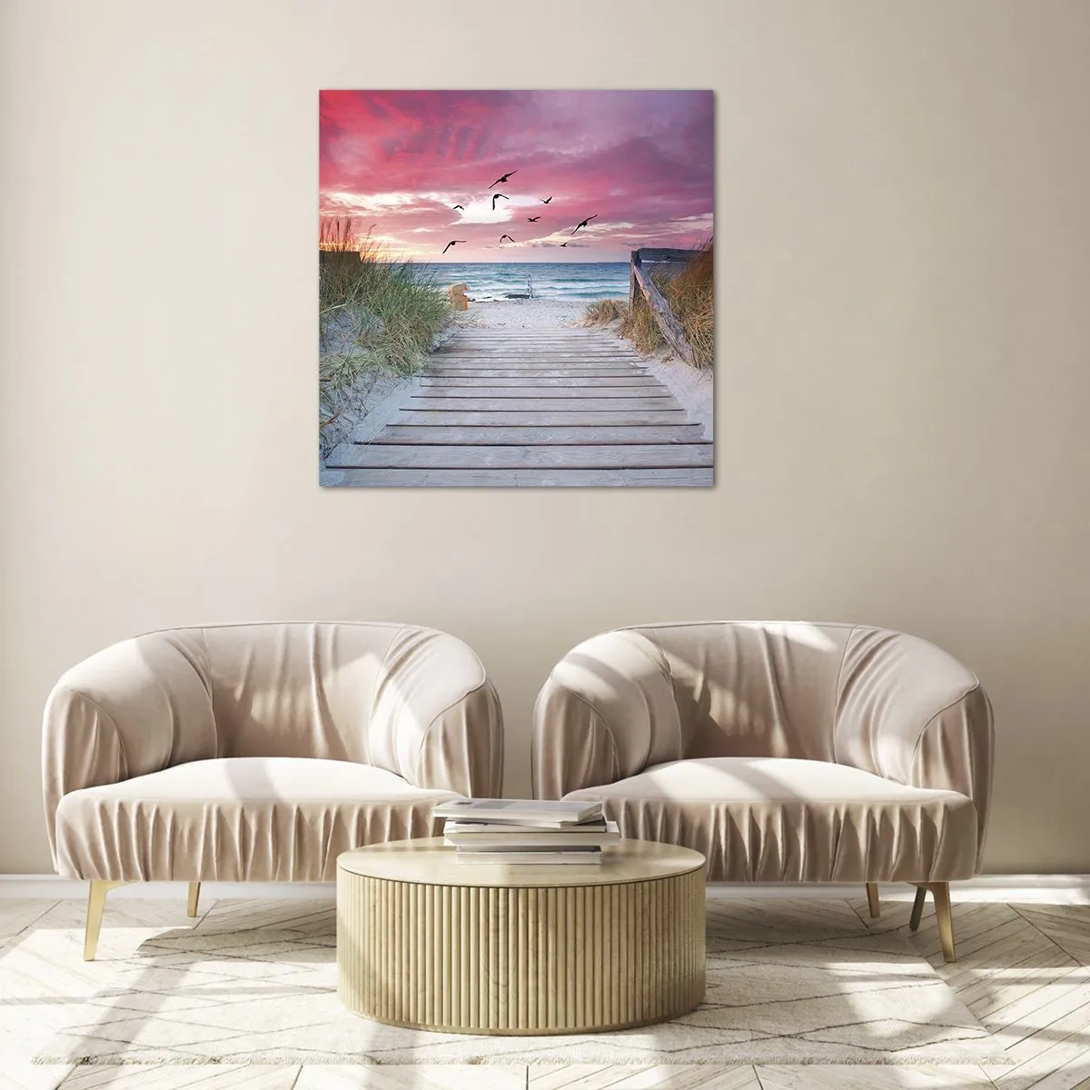 Billede på glas - Baltisk indtryk - 30x30 cm