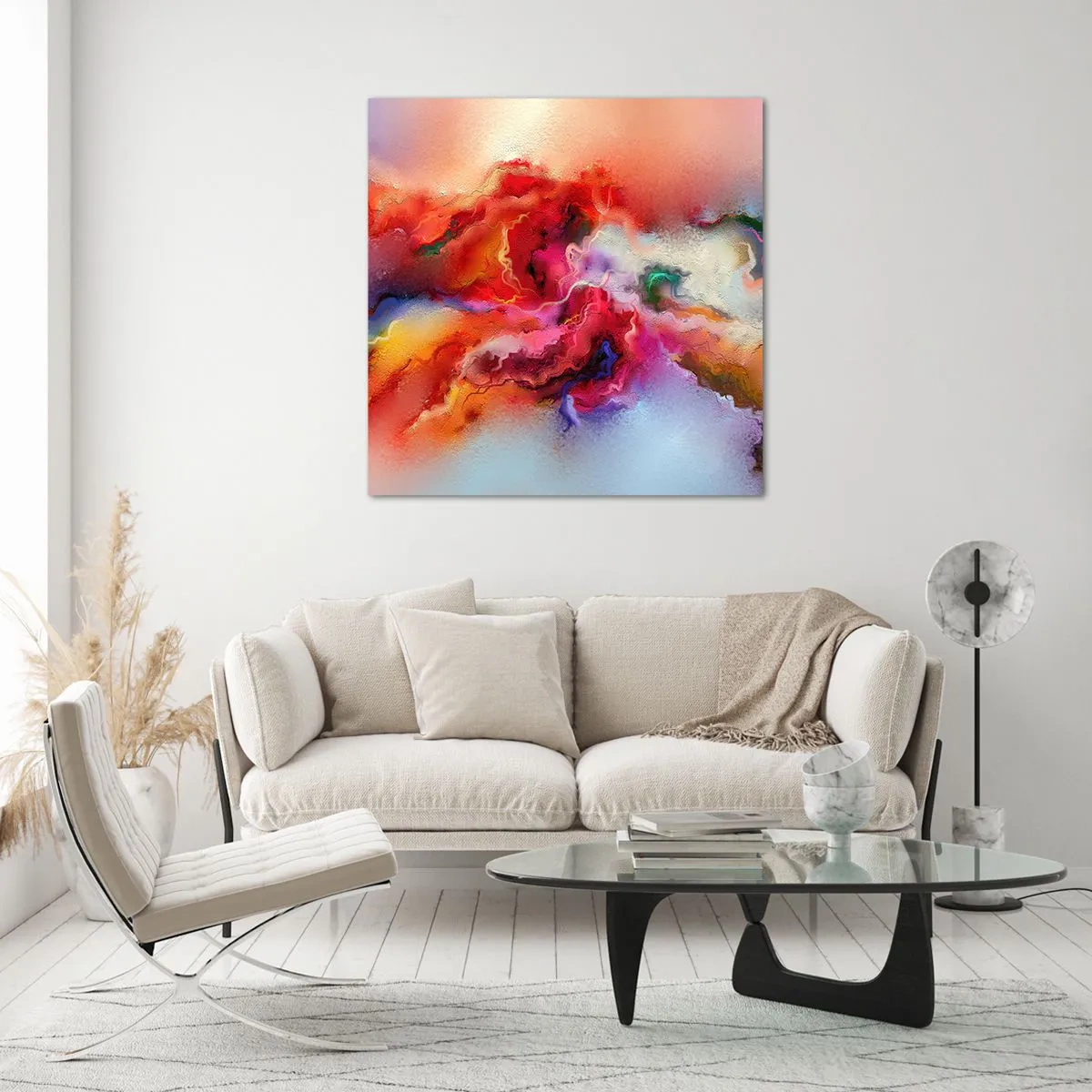 Billede på glas - Sådan fanger du drømmen - røg - 60x60 cm