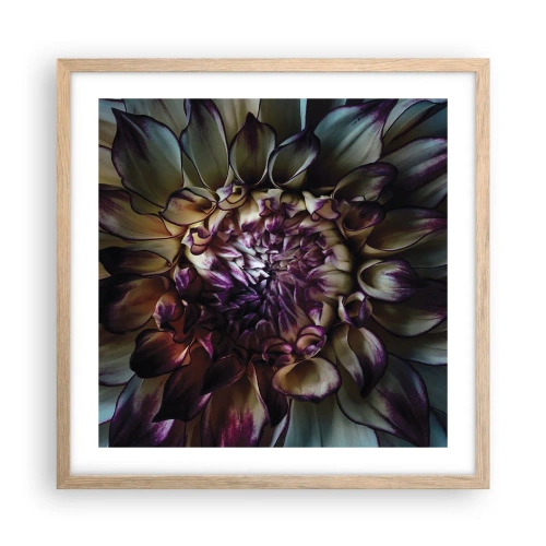 Plakat i ramme af lyst egetræ - Ungdommens blomstring - 50x50 cm