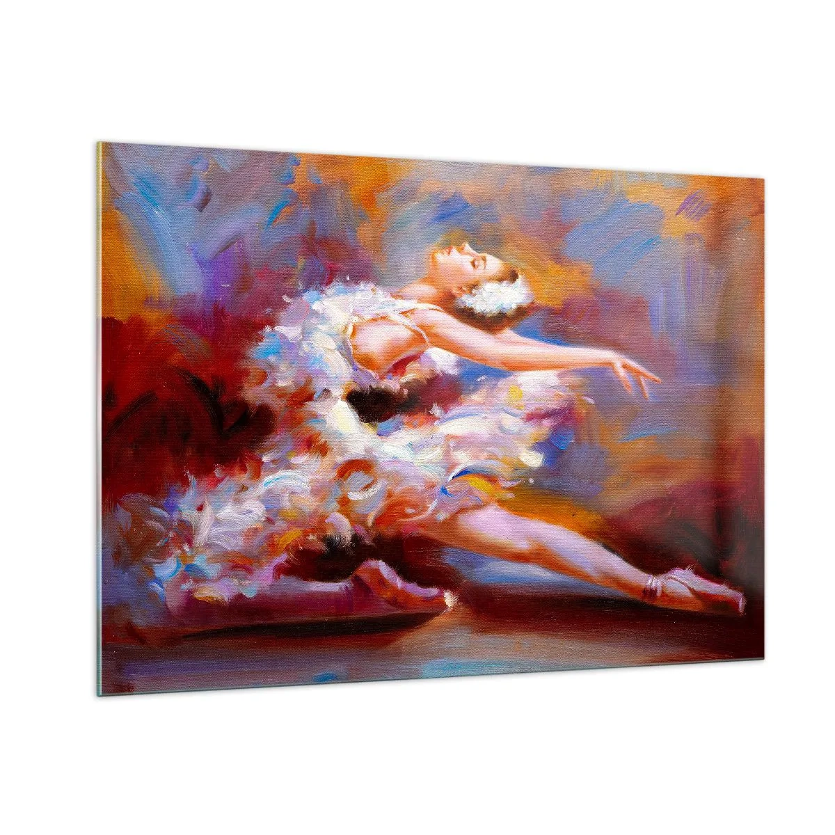 Billede på glas - Svanens ynde - 100x70 cm