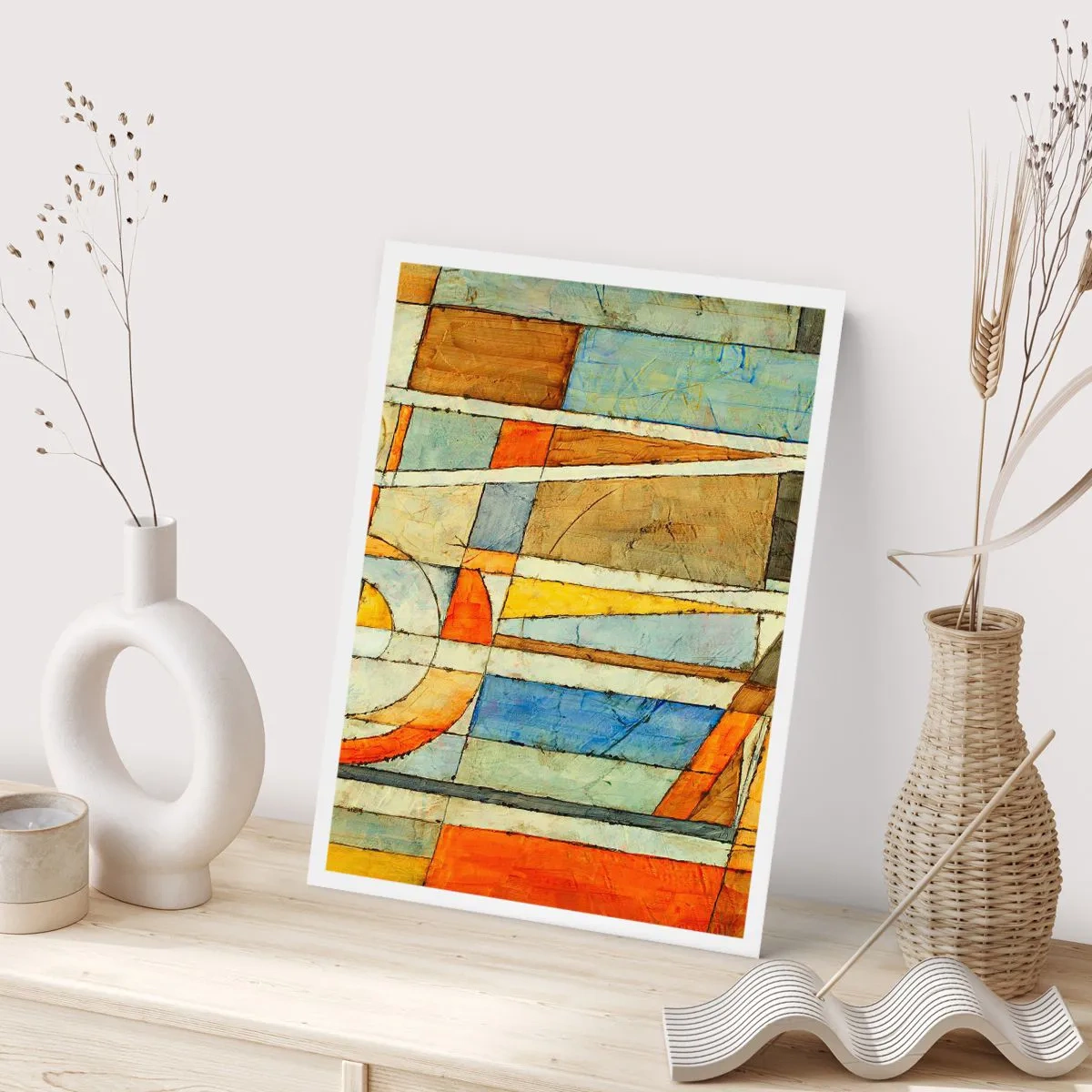 Plakat - Kubisme på en byggeplads - 40x50 cm