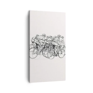 Lærredstryk - Billede på lærred - Sammen i et team - 45x80 cm