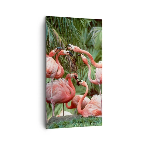 Lærredstryk - Billede på lærred - Sladder om eftermiddagen - 45x80 cm