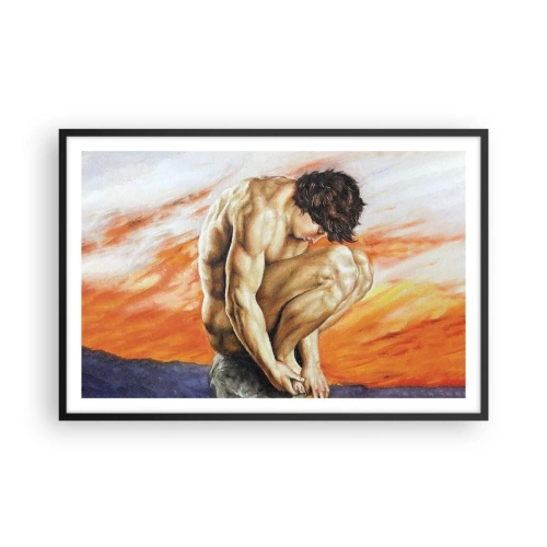 Plakat i sort ramme - Sænket i sig selv - 91x61 cm