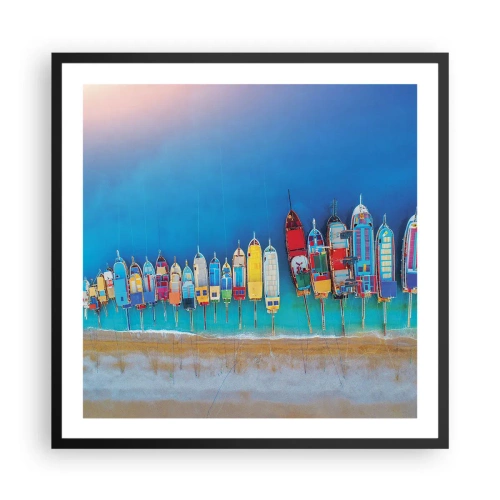 Plakat i sort ramme - Fra et fugleperspektiv - 60x60 cm