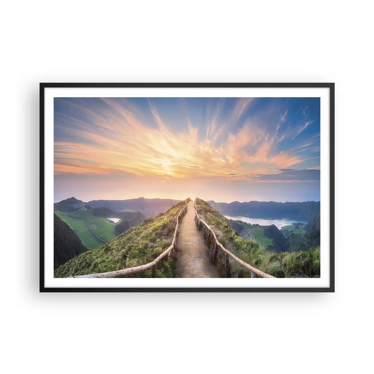 Plakat i sort ramme - Tæt på himlen - 100x70 cm