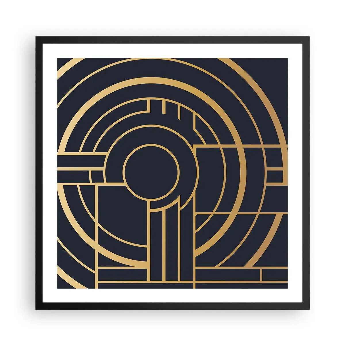 Plakat i sort ramme - At vende tingene på hovedet - 60x60 cm