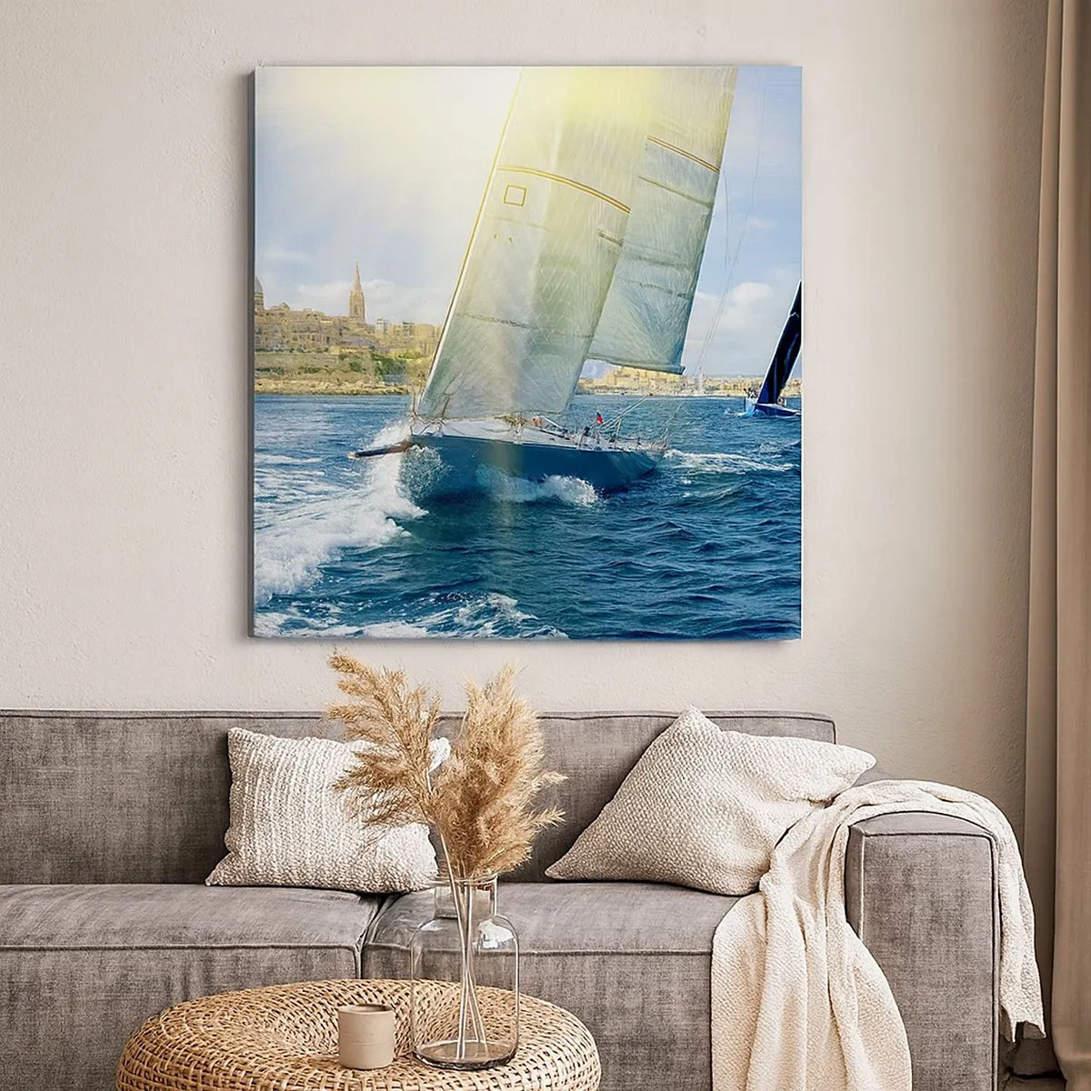 Lærredstryk - Billede på lærred - Tid til at forlade byen - 30x30 cm