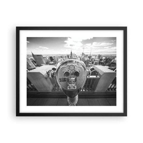 Plakat i sort ramme - Byen over byer - 50x40 cm