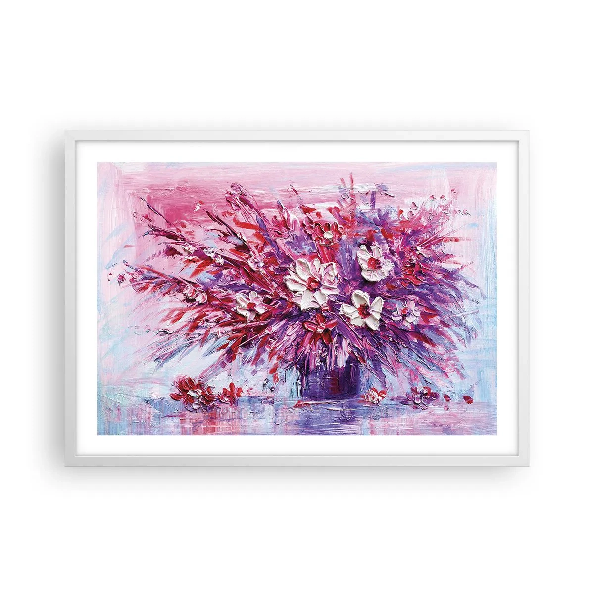 Plakat i hvid ramme - Uskyld og lidenskab - 70x50 cm