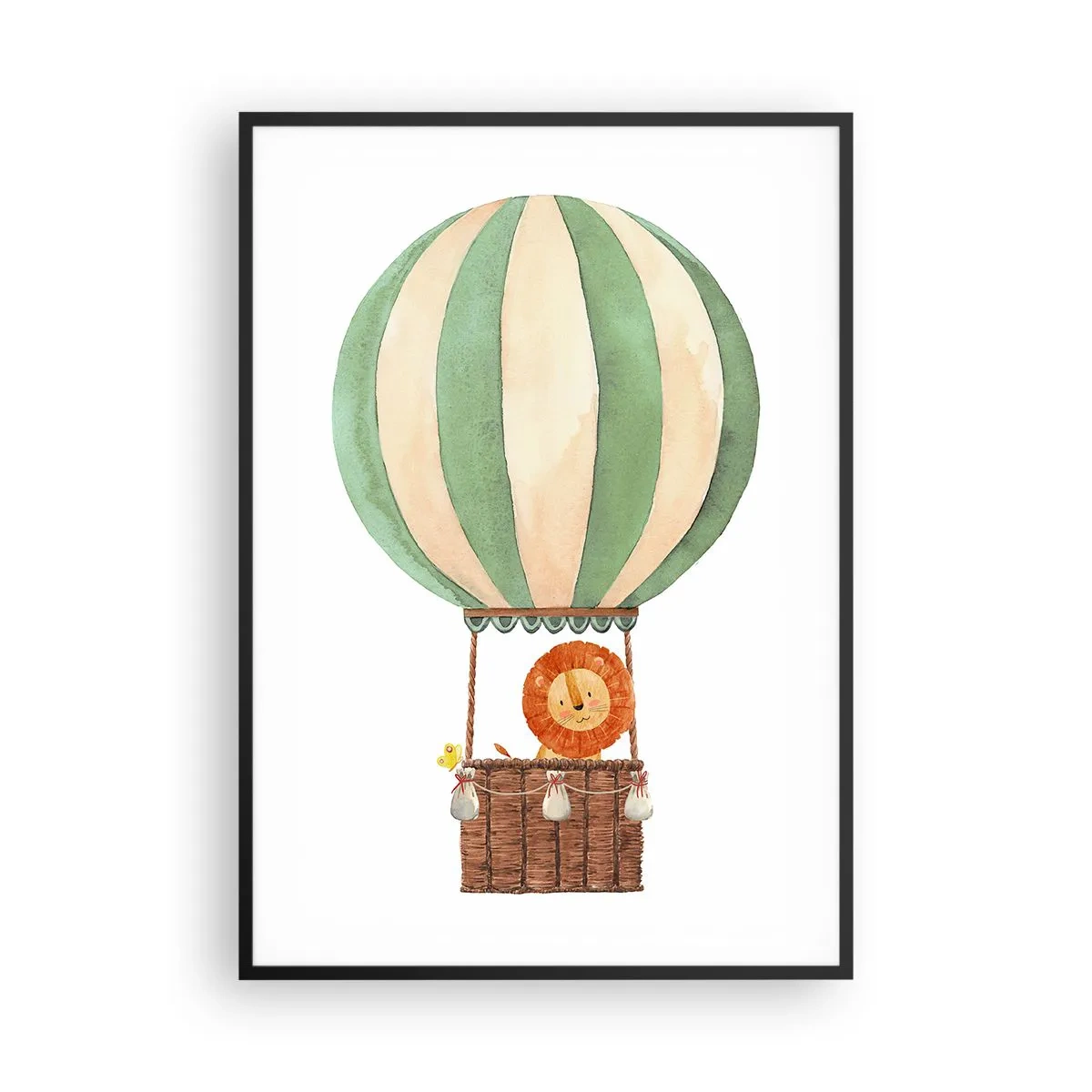 Plakat i sort ramme - Leons rejser - 70x100 cm