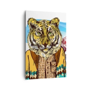 Lærredstryk - Billede på lærred - Ikke så vild som han er tegnet - 80x120 cm