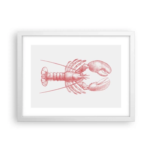 Plakat i hvid ramme - Hummer, der er Homer værdig - 40x30 cm