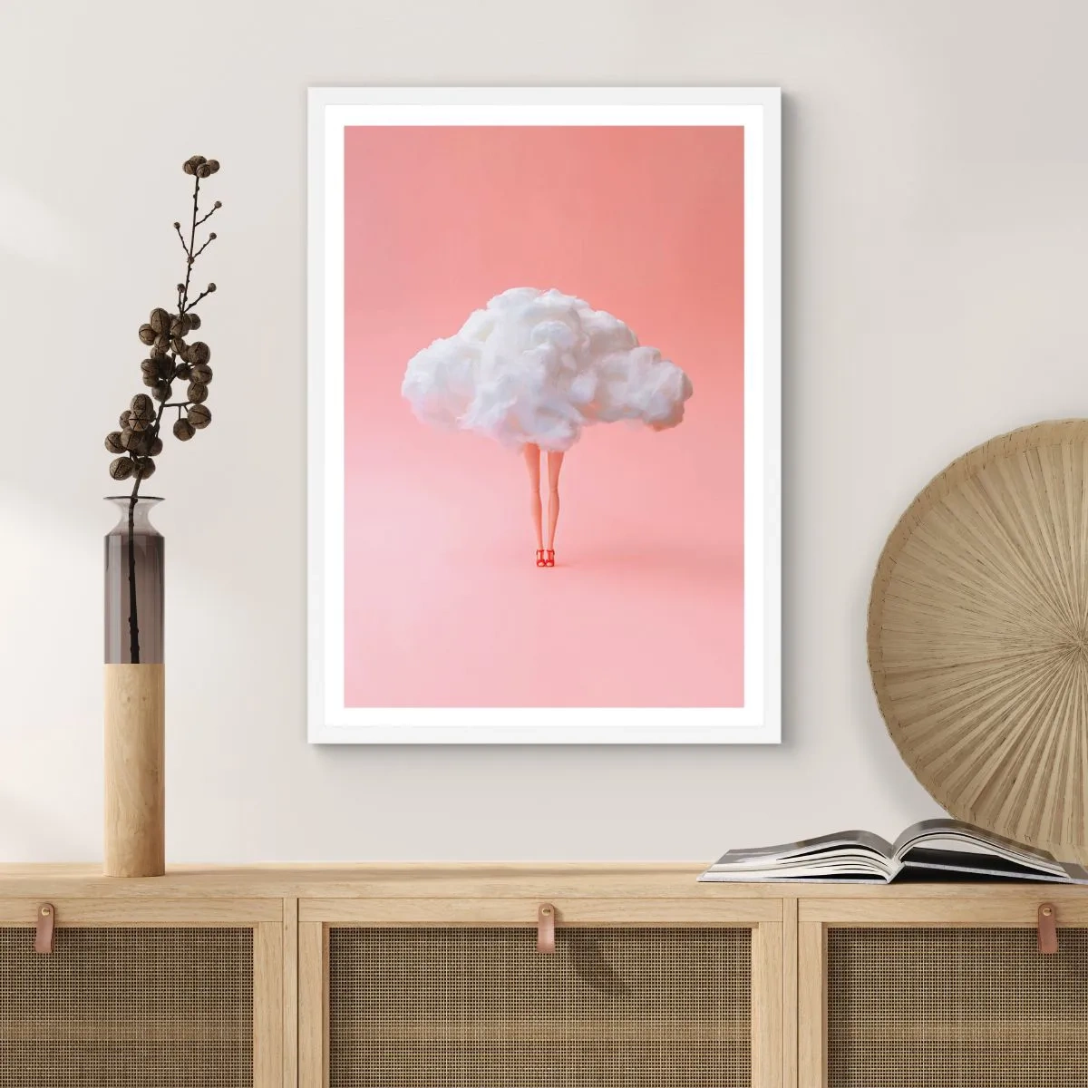 Plakat i hvid ramme - Et sødt løfte - 70x100 cm