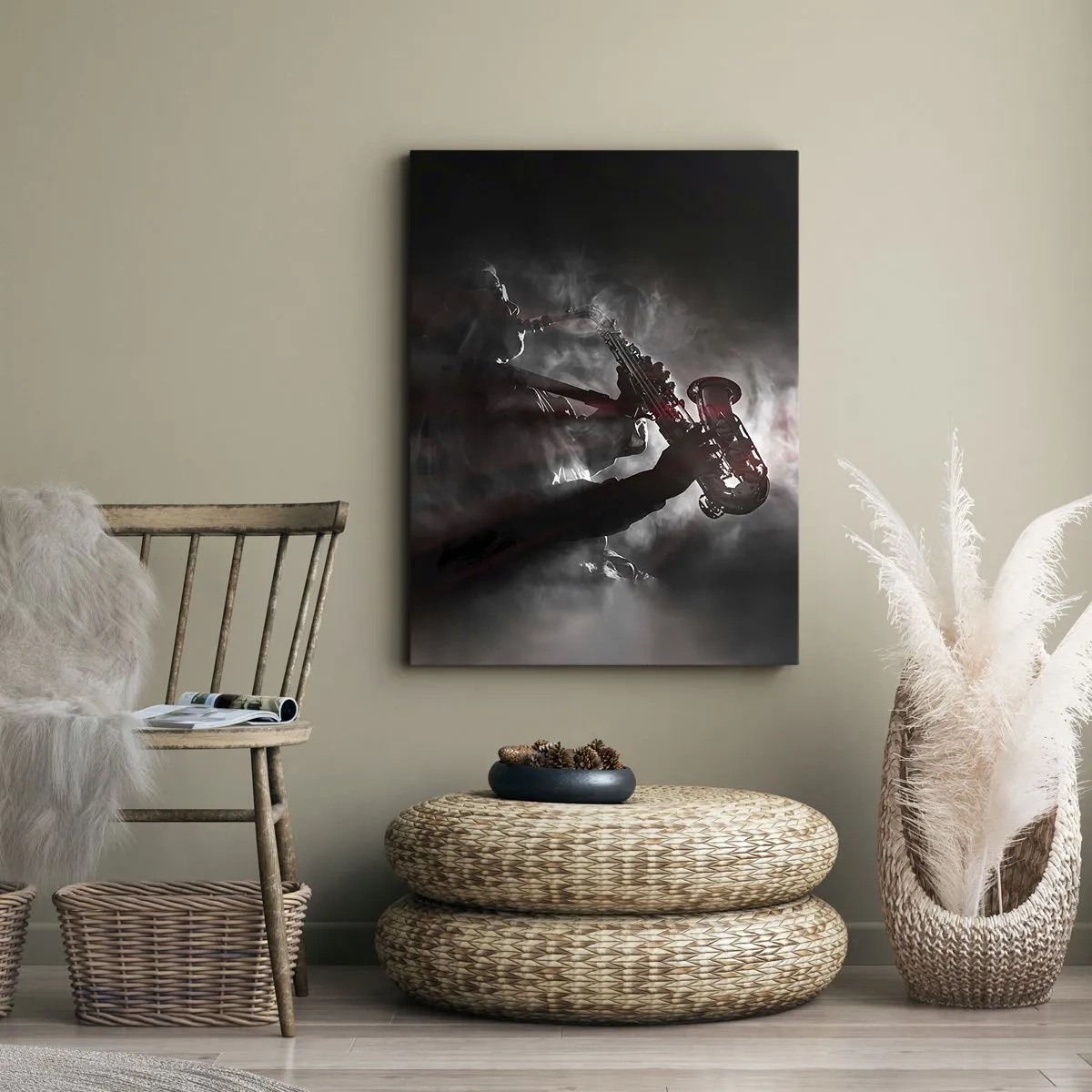 Lærredstryk - Billede på lærred - I jazzens dampe - 50x70 cm