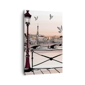 Lærredstryk - Billede på lærred - Over Paris' hustage - 80x120 cm