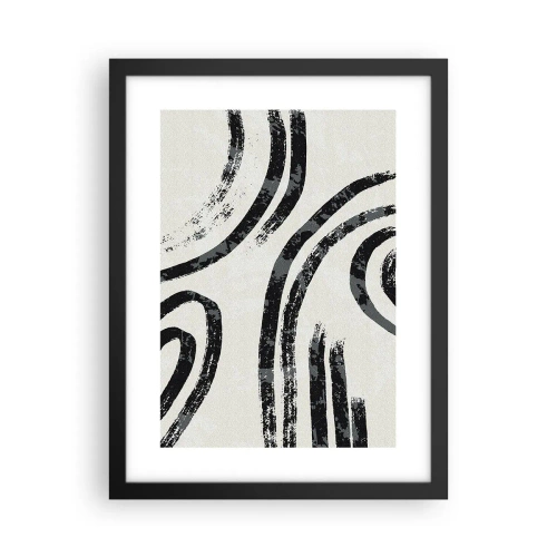 Plakat i sort ramme - Halvt stoppet - 30x40 cm