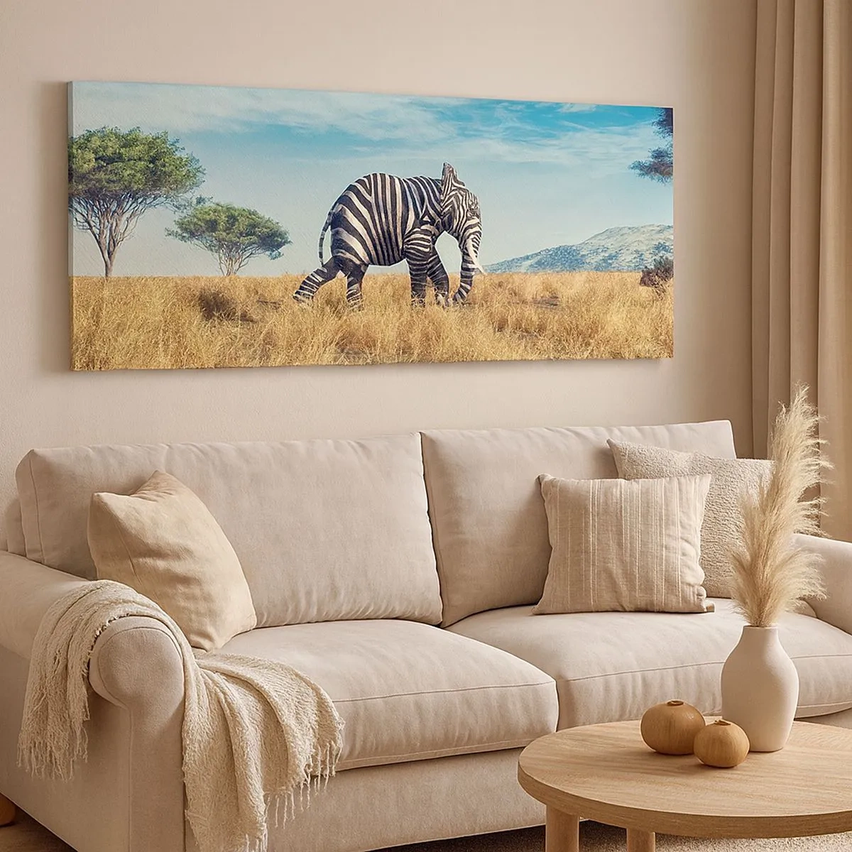 Lærredstryk - Billede på lærred - Grå er ikke længere på mode - 100x40 cm