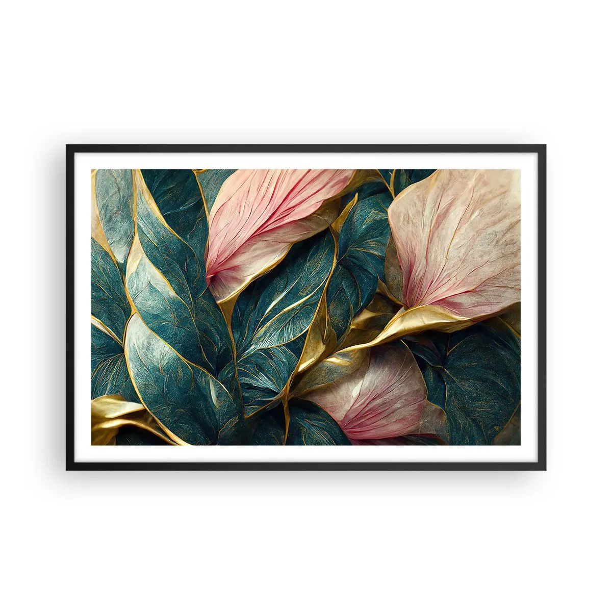 Plakat i sort ramme - Naturlig elegance og stil - 91x61 cm