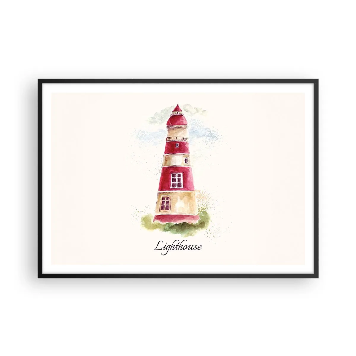 Plakat i sort ramme - Altid vejret omkring - 100x70 cm