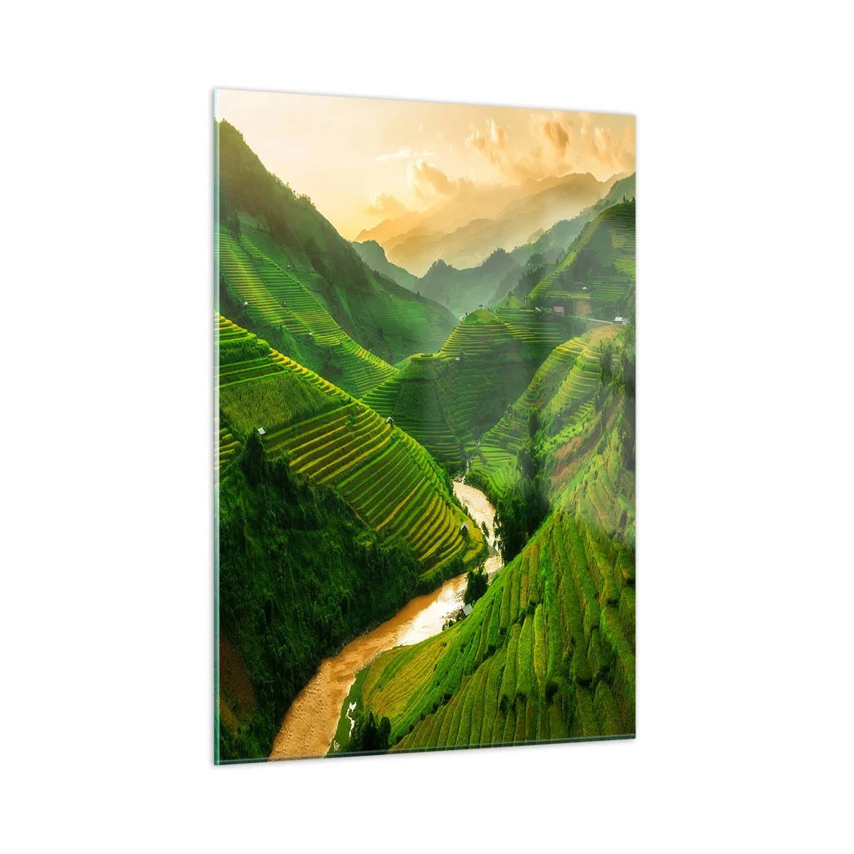 Billede på glas - Vietnamesisk dal - 50x70 cm