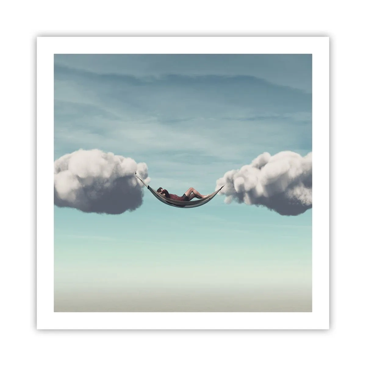 Plakat - Lykken i øjeblikket - 60x60 cm