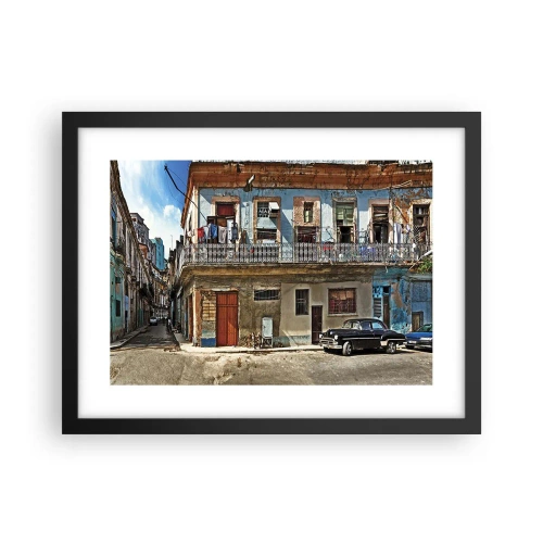 Plakat i sort ramme - Havana stemning - 40x30 cm
