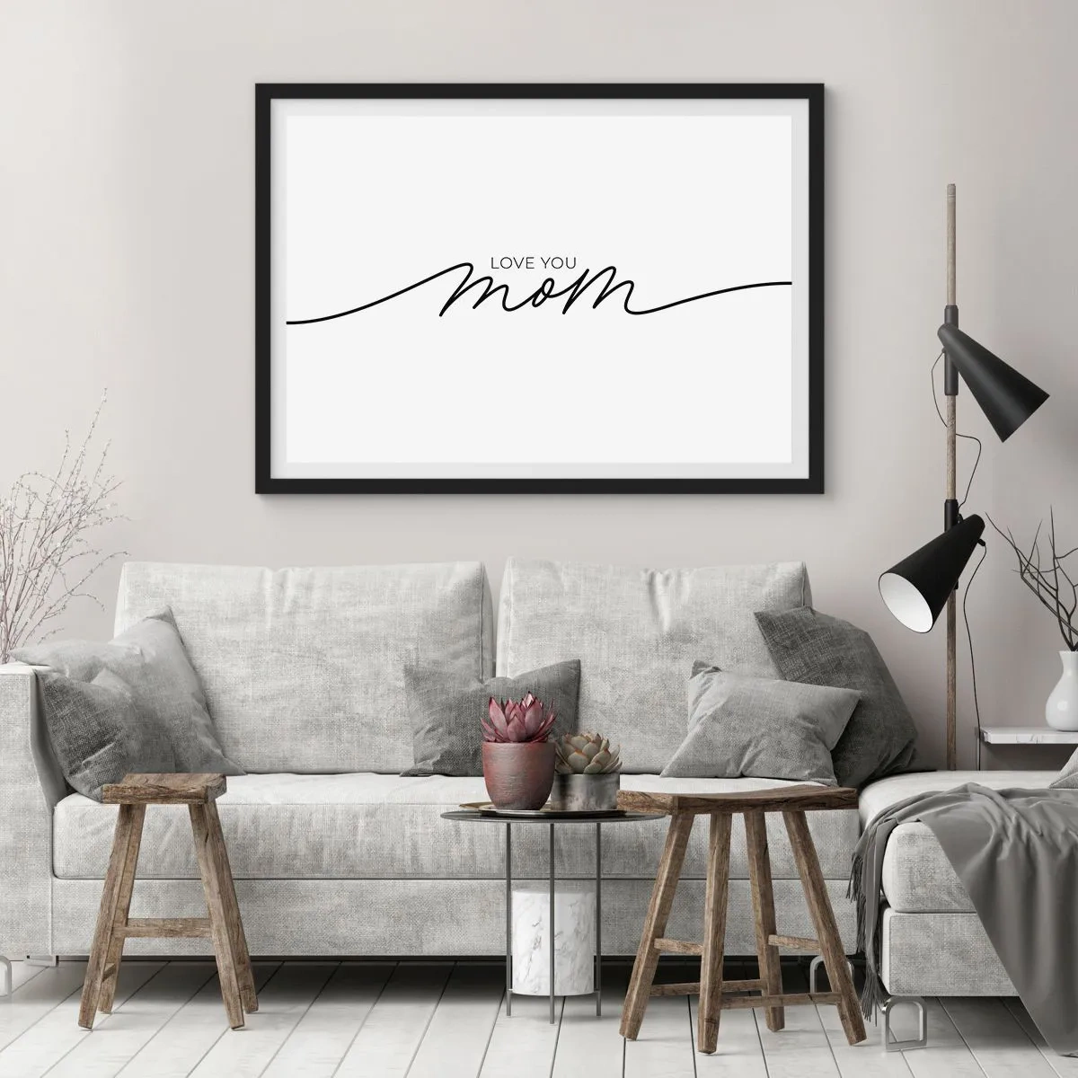 Plakat i sort ramme - Stor følelse - 50x40 cm
