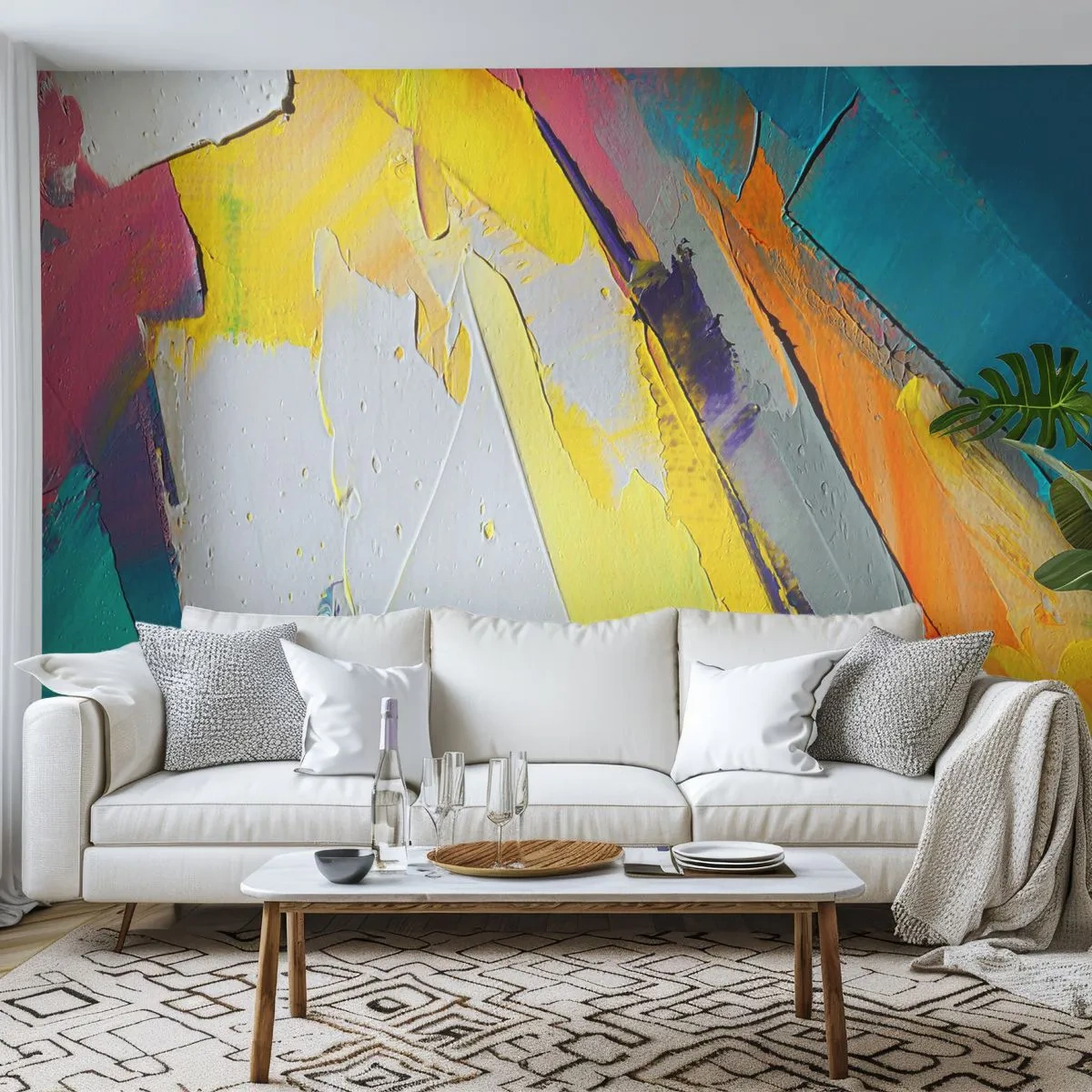 Fototapet Selvklæbende Deluxe Sticker - Lysets anatomi - Abstraktion, Stykke, 3D - 300x210 cm