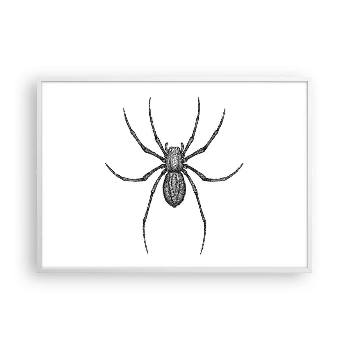 Plakat i hvid ramme - Foruroligende præcision - 100x70 cm