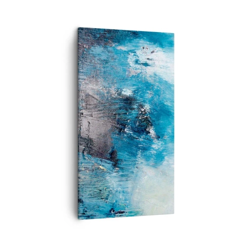 Lærredstryk - Billede på lærred - Blå rapsodi - 45x80 cm