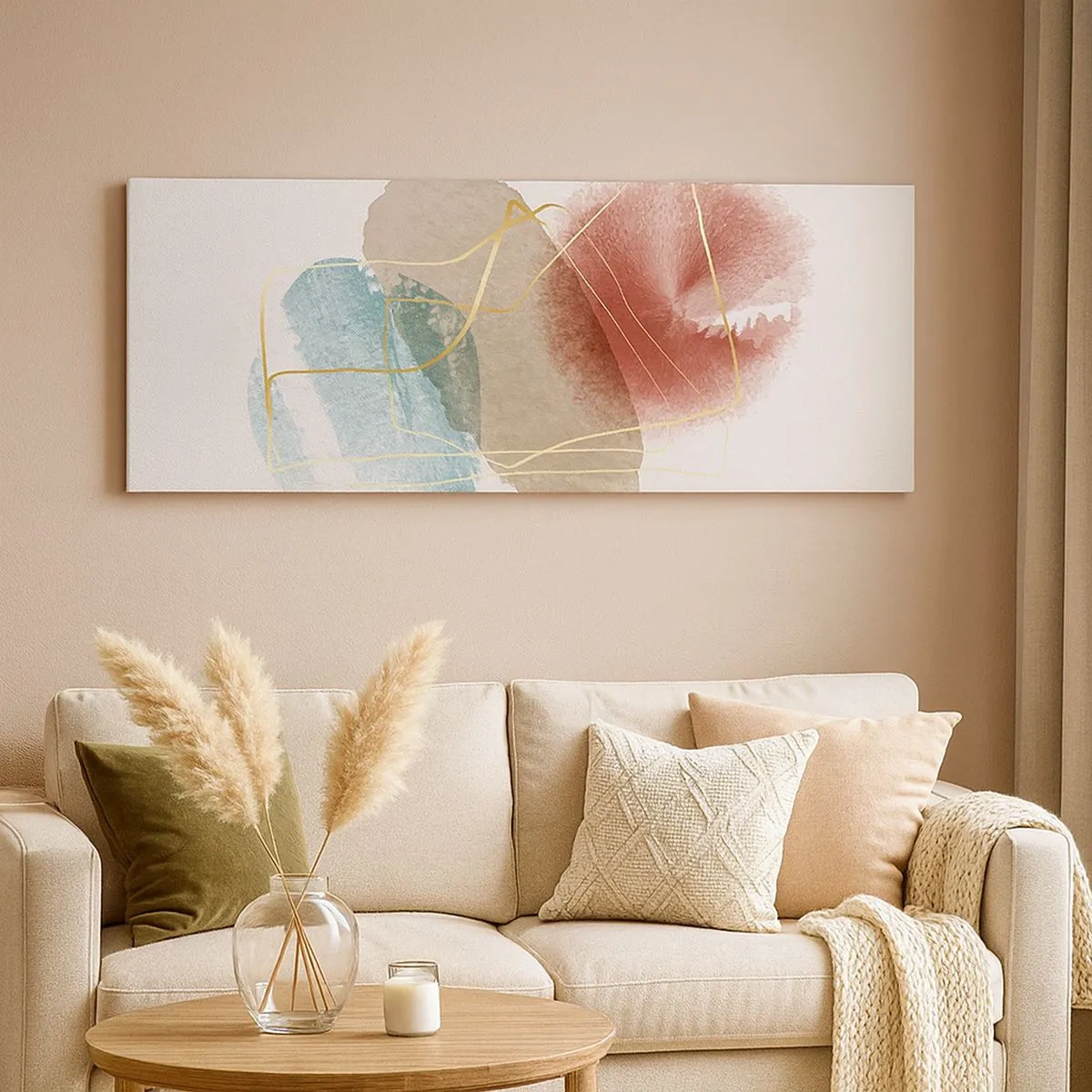 Lærredstryk - Billede på lærred - Rummets perler - 100x40 cm