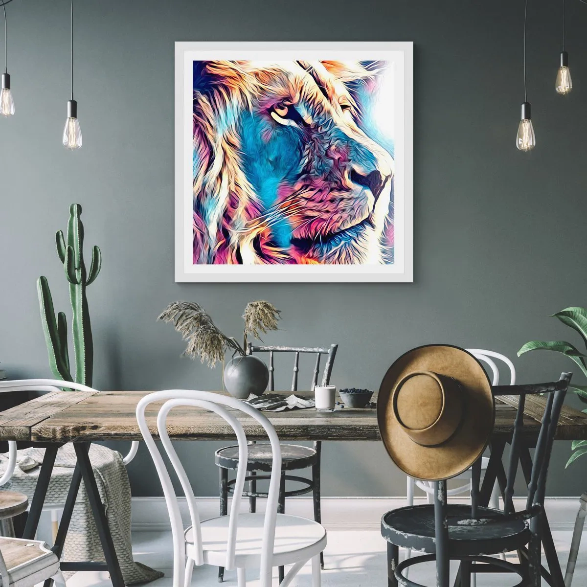 Plakat i hvid ramme - Naturens visdom - 50x50 cm