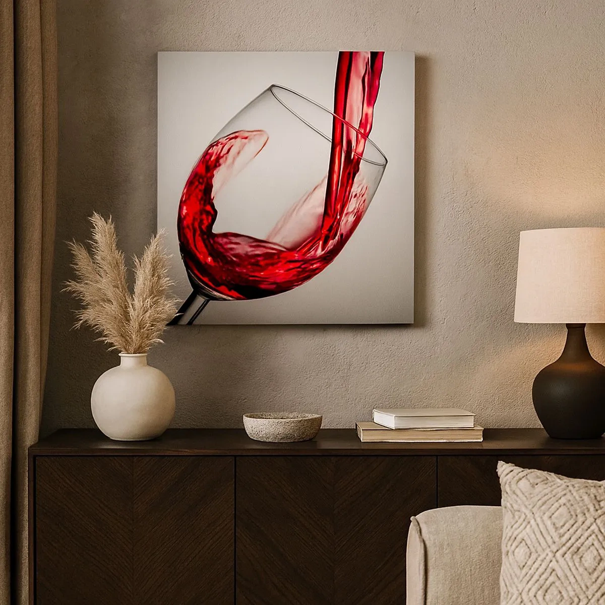 Lærredstryk - Billede på lærred - Farve - bevægelse - lyd - 30x30 cm