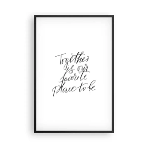 Plakat i sort ramme - Føler du det også? - 61x91 cm