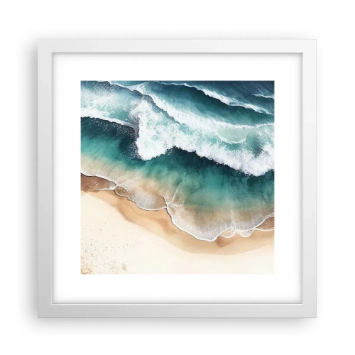 Plakat i hvid ramme - Et evigt møde - 30x30 cm