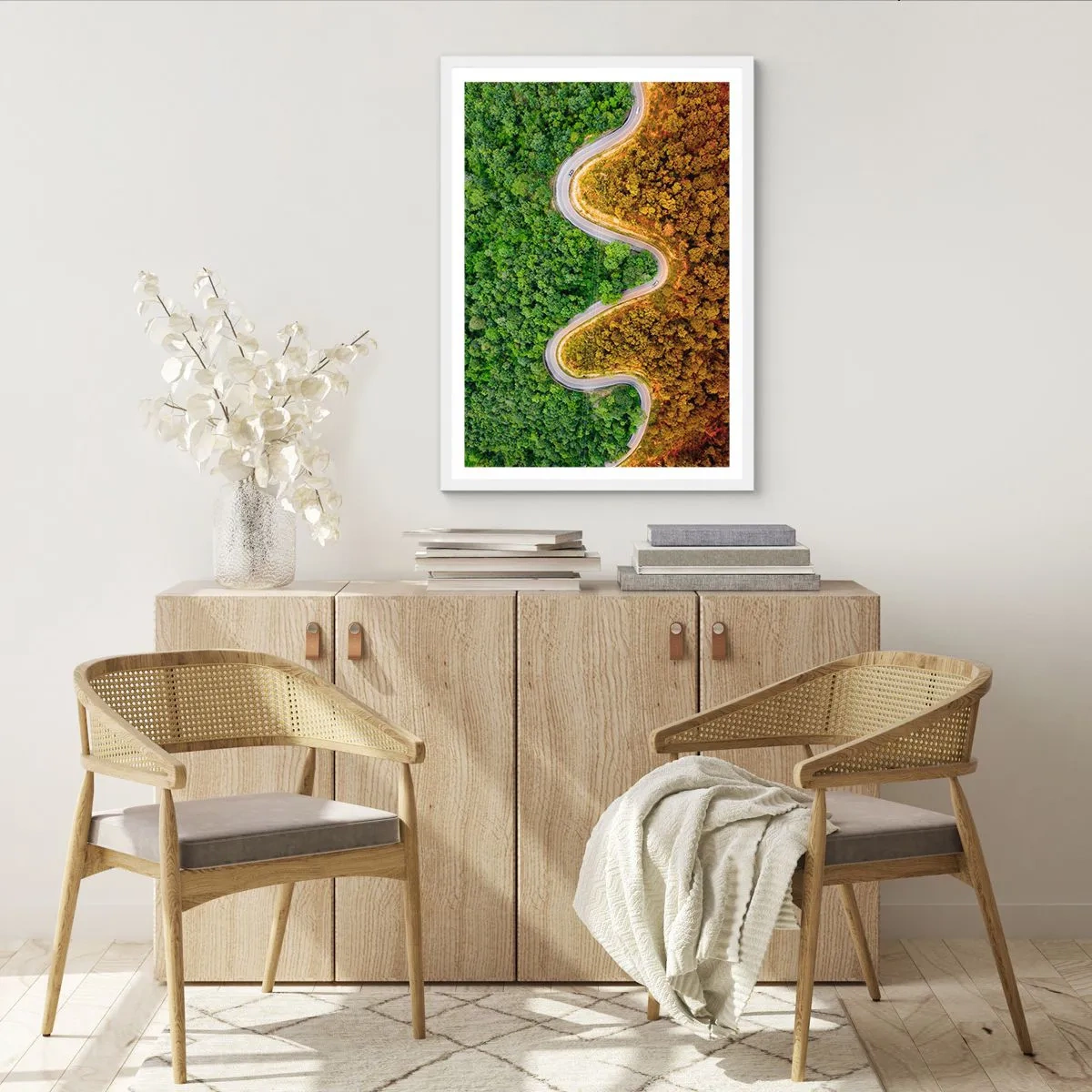 Plakat i hvid ramme - Grænser og gennembrud - 30x40 cm