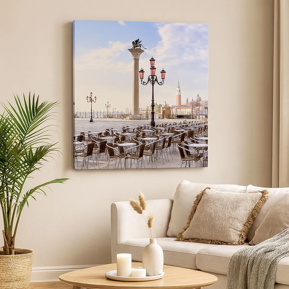 Lærredstryk - Billede på lærred - Velkommen, alt er klar - 30x30 cm