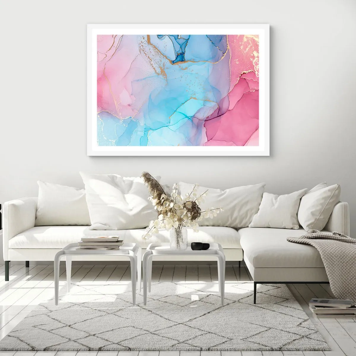 Plakat i hvid ramme - Møde og gennemtrængning - 50x40 cm