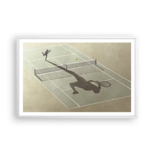 Plakat i hvid ramme - Overvind dig selv - 91x61 cm