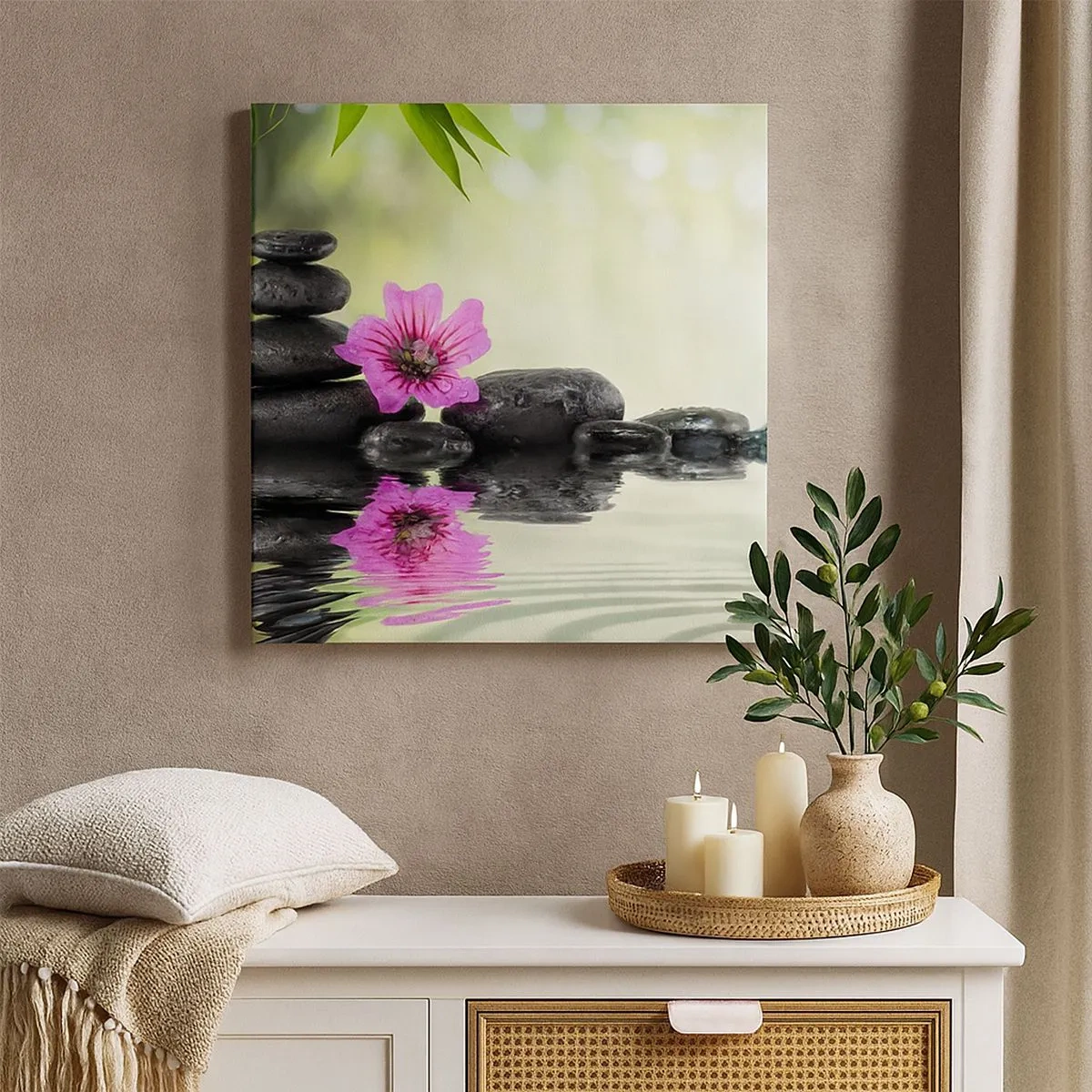 Lærredstryk - Billede på lærred - Tid til sjælen - 30x30 cm