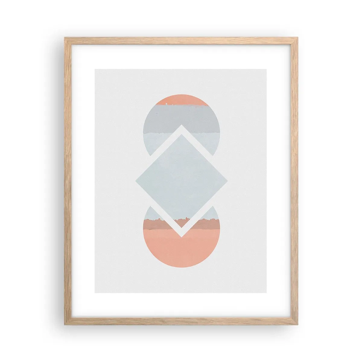 Plakat i ramme af lyst egetræ - Situationen er klar - 40x50 cm