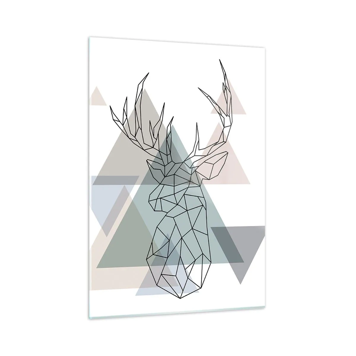 Billede på glas - I en geometrisk skov - 50x70 cm