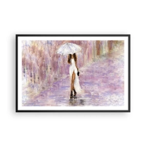 Plakat i sort ramme - I den syrenrøde regn - 91x61 cm