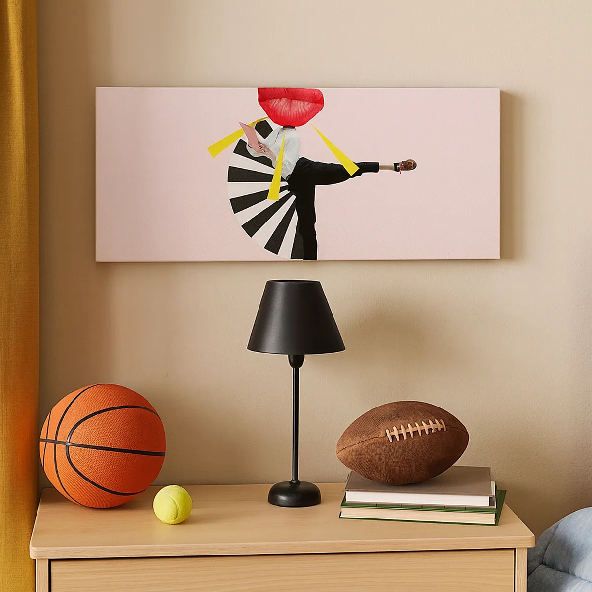 Lærredstryk - Billede på lærred - Surrealistisk popkunst - 30x30 cm