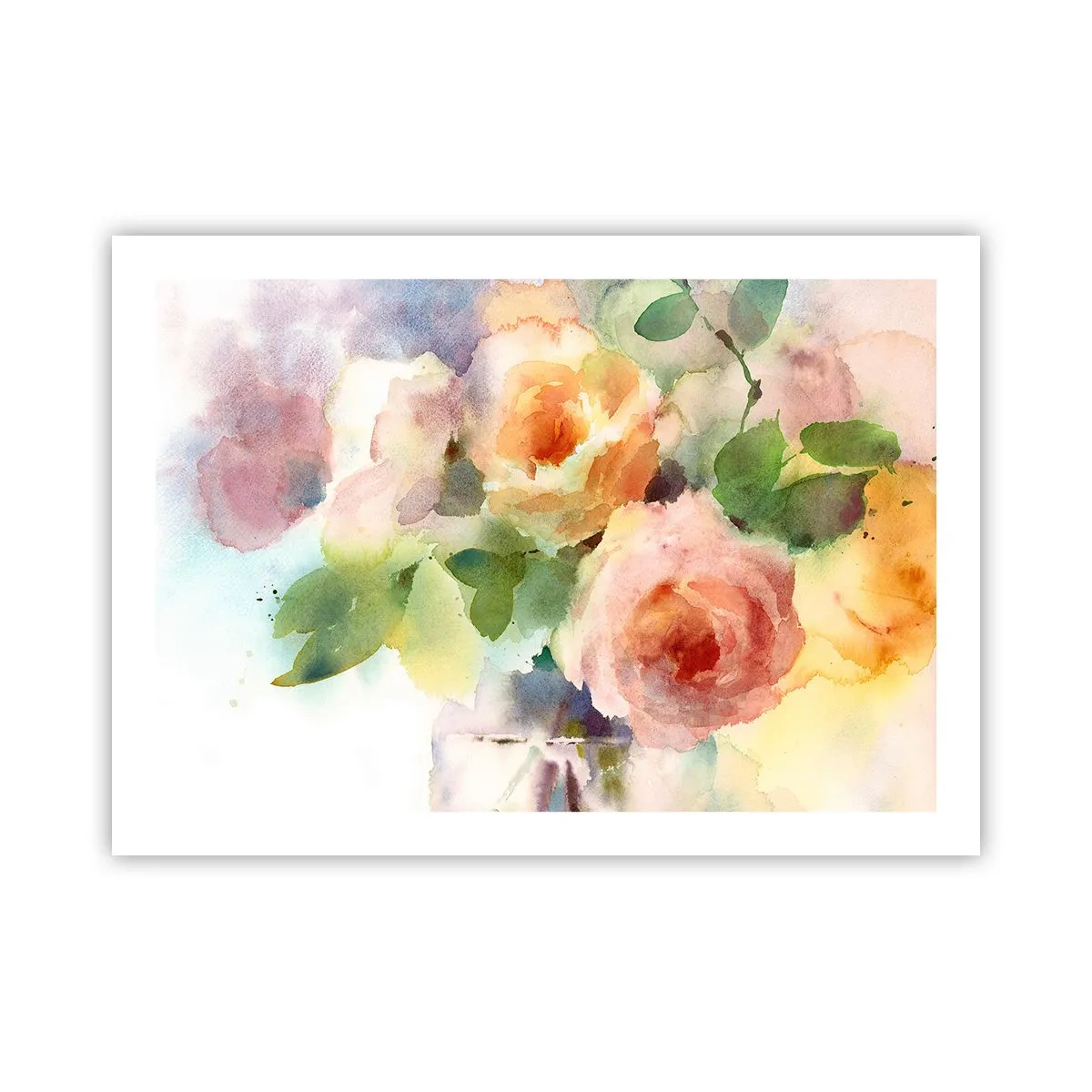 Plakat - Delikat som akvarelfarve - 70x50 cm