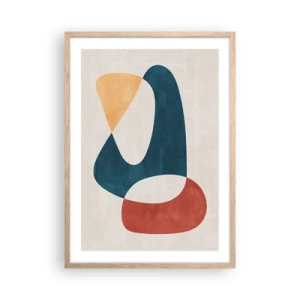 Plakat i ramme af lyst egetræ - Påvirkninger og metamorfoser - 50x70 cm