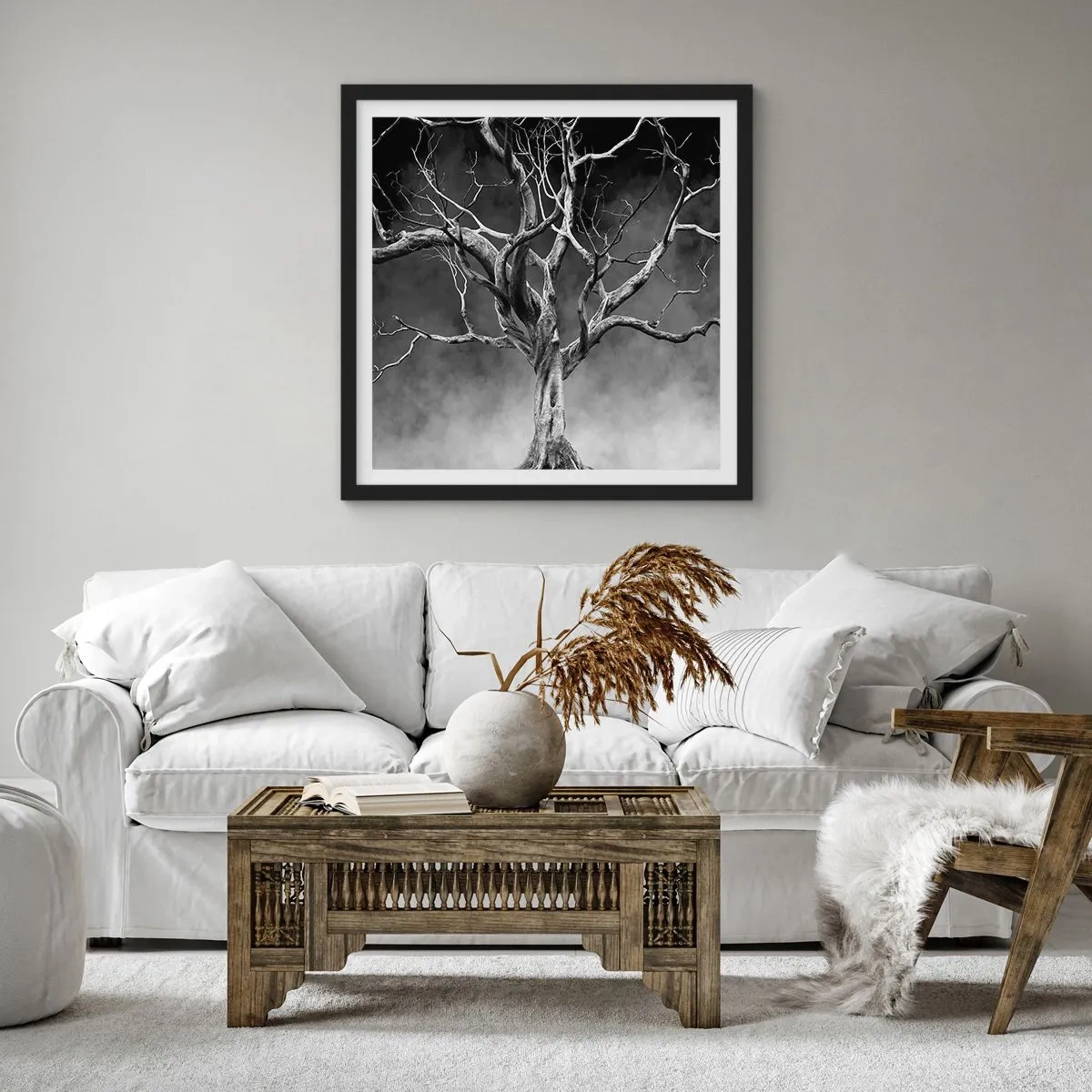 Plakat i sort ramme - Primær og hellig - 50x50 cm